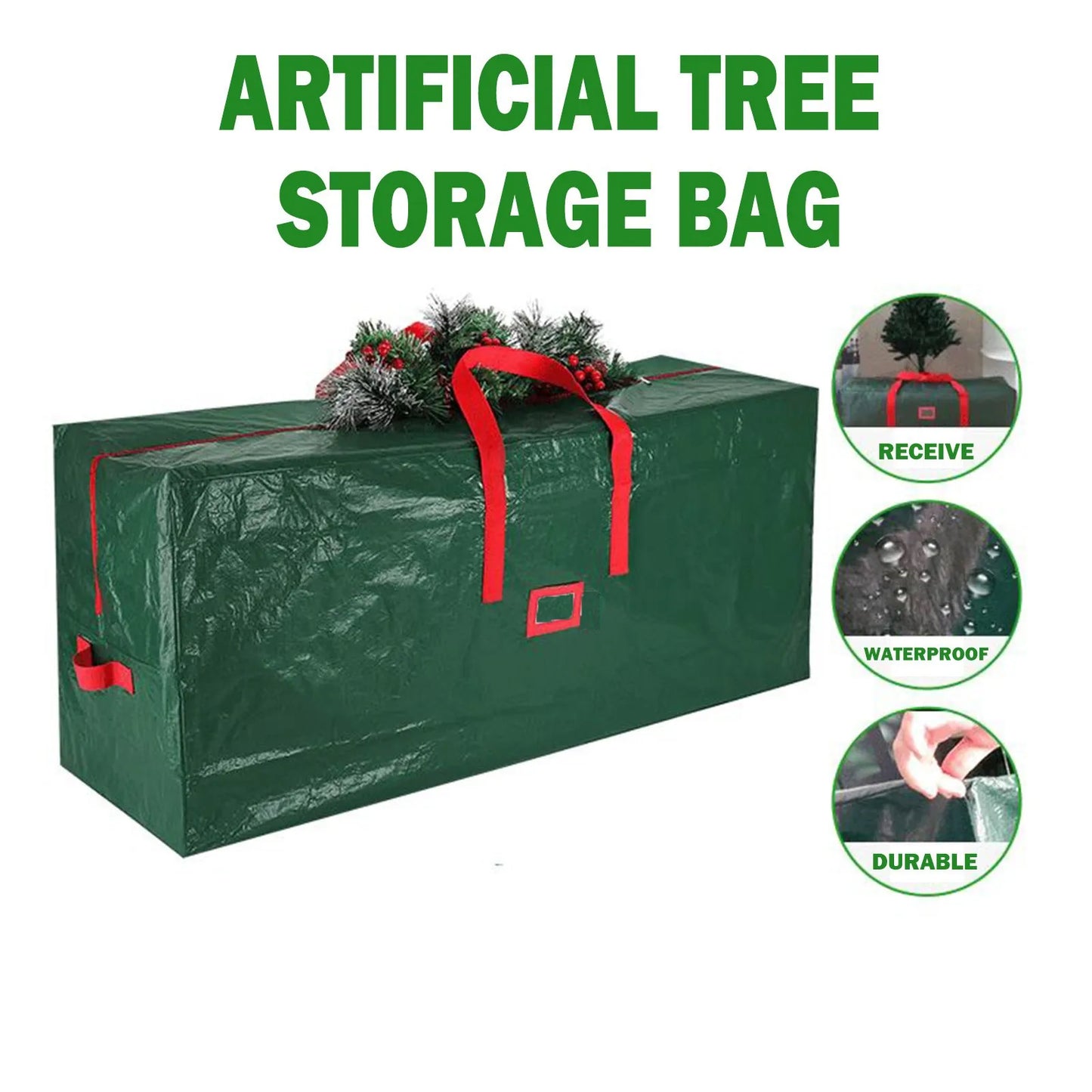 Foldable Christmas Tree Storage Bag Large Capacity Oxford Cloth Bag For Storing Christmas Utenciles Home Storage Bags
