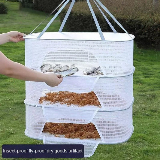 3layer Drying Net Breathable Quick Drying Hanging Mesh Holder Anti-mosquito Drying Foods Fish Net For Socks Underwear Drying