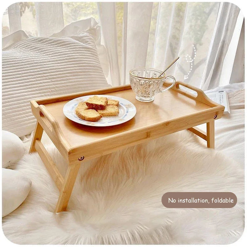 Laptop Table Wood Bed Tray Stand Lap Desk/Stand/Table Adjustable Riser Portable Laptop Folding Dining Table Holder Desk for Bed