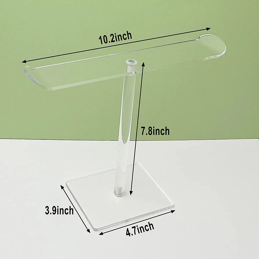 Clear Headband Holder Rack Acrylic Detachable Necklace Bracelet Display Stand Hair Accessory Bar Durable for Hairband Organizer