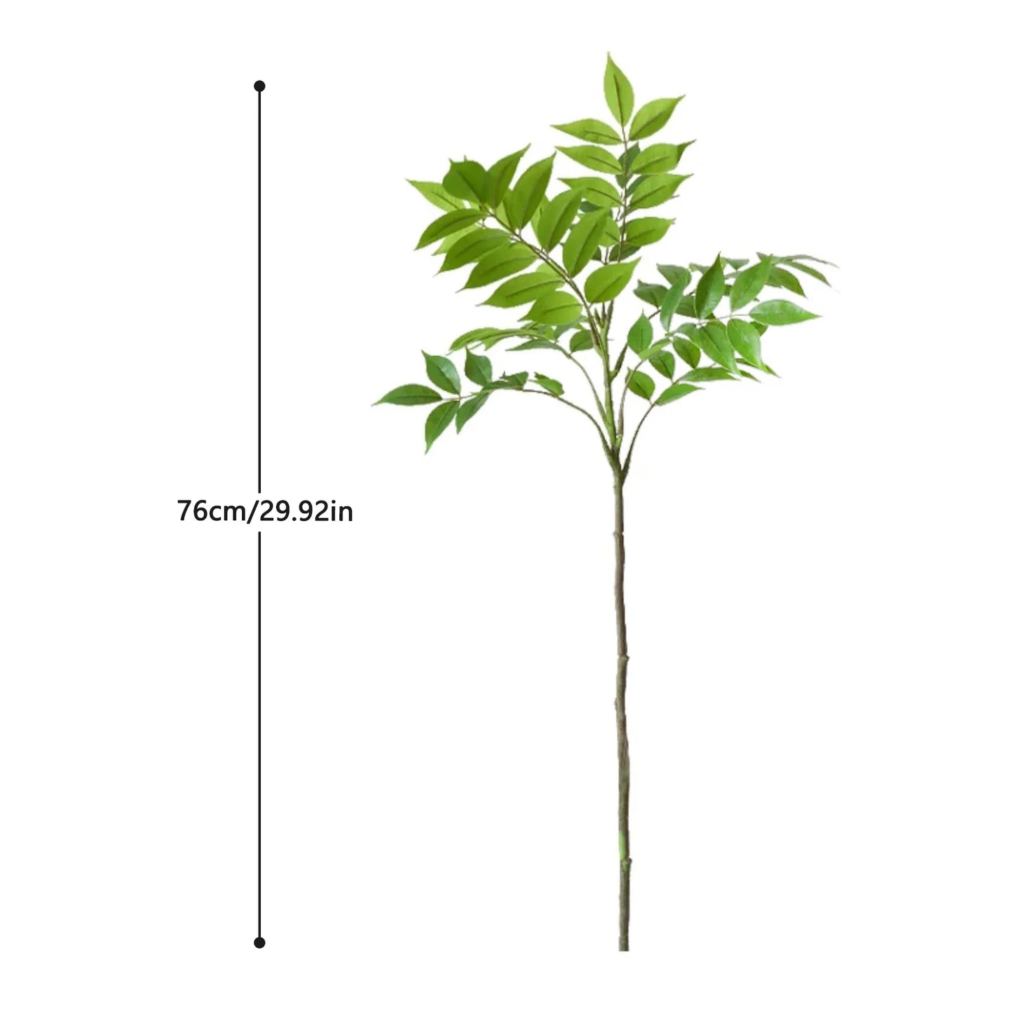 76-140（49.2in）Artificial Ficus Tree Branch Fake Lacquer Tree Plastic Banyan Plants Green Tall Palm Leaves For Home Garden Decor
