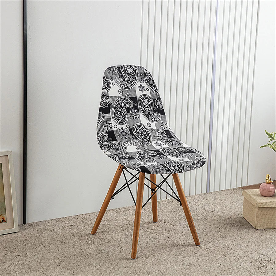 1Pc Printed Dining Table and Chair Cover Household Elastic Chair Cover Eames Chair Cover Special-Shaped Chair Cover
