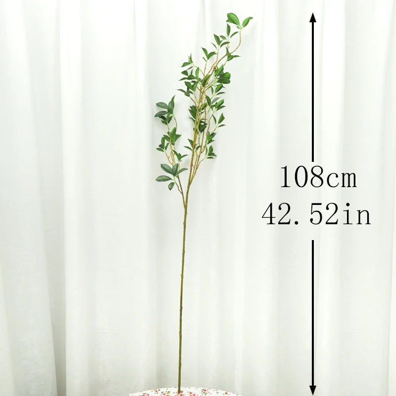 Artificial Plants Green Long Tree Branch Fake Flowers Living Room Home Decor Home Wedding Table Wall Decoration Photo Props