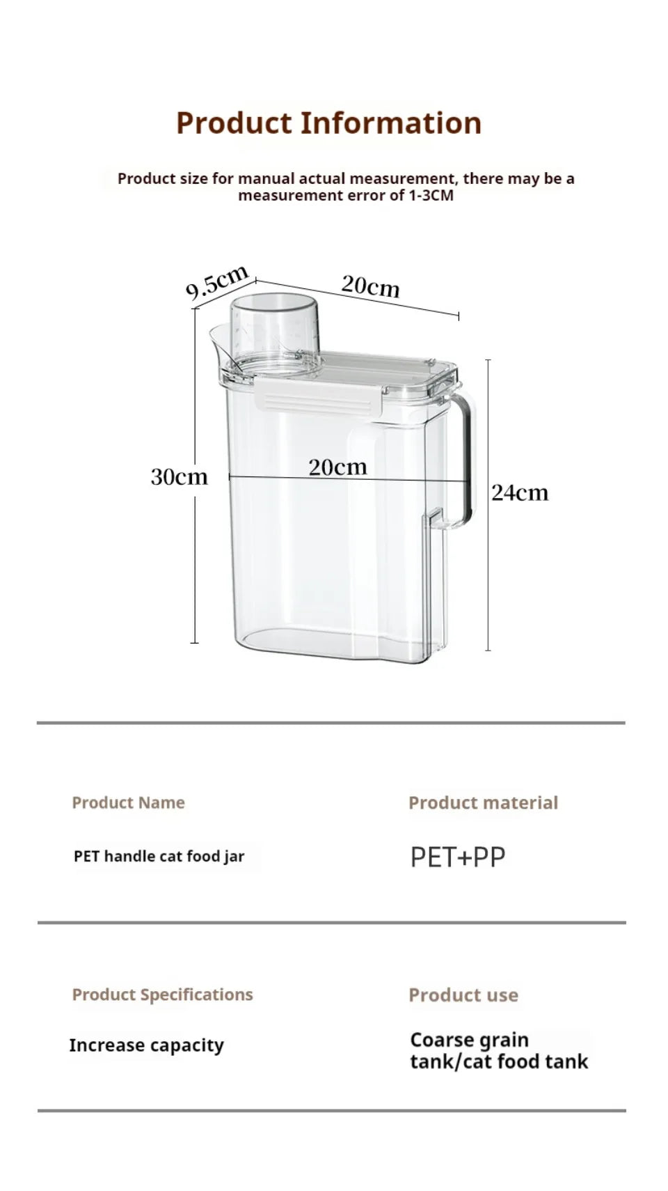 5.5L Transparent Rice Container Sealed Container Plastic Food Storage Containers with Lid Cereal Storage Box Kitchen Acceesories