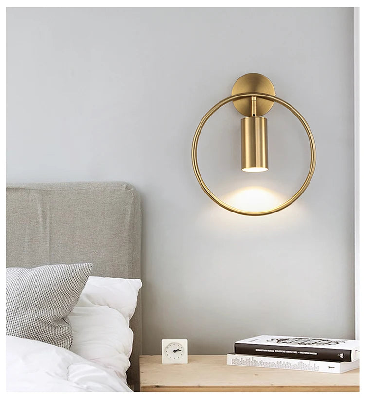 Nordic  Bedroom  Lights  Room Decor Wall Light Lamps for Living Room Gold Wall  Decor  Lights for Wall Bedside Lamp