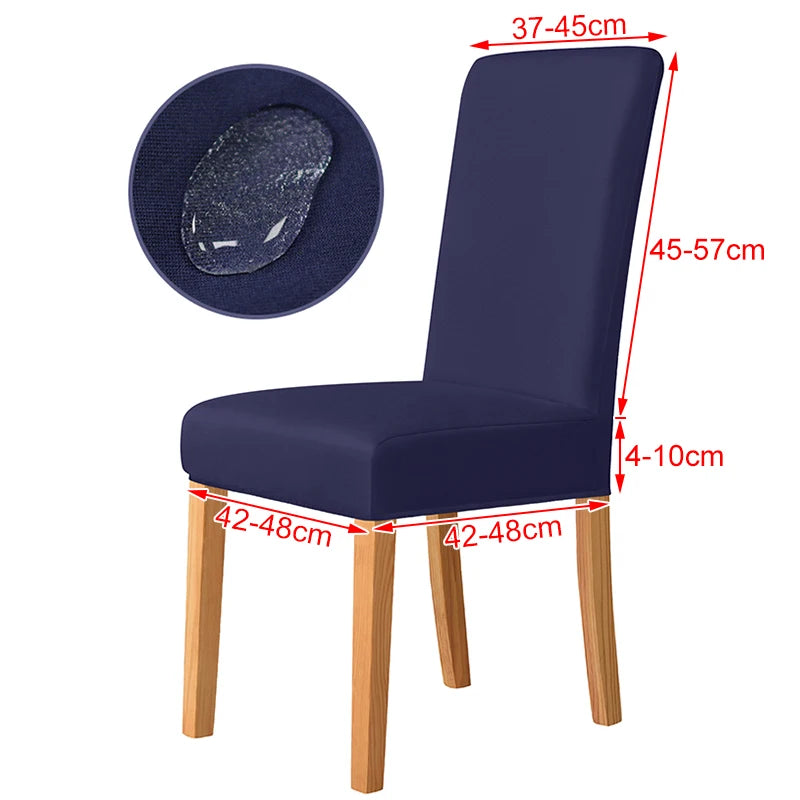 Real Waterproof Fabric Chair Cover Stretch Seat Chair Covers Ventilate Bar Chair Slipcover Universal Size Chair Cover For Room