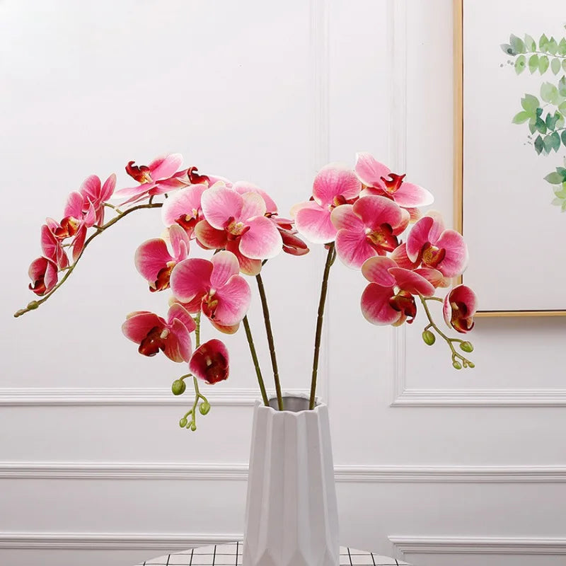 Artificial Butterfly Orchid Fake Phalaenopsis Flowers Artificial Orchid Stem Plants for Wedding Home Decoration