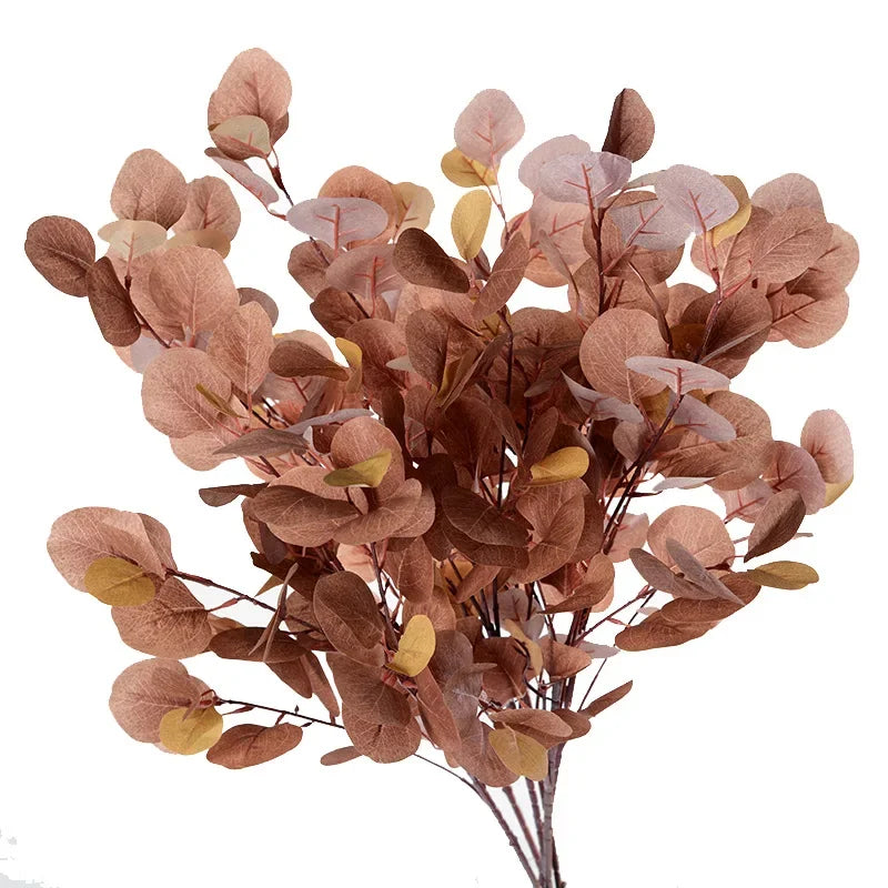 Fake Eucalyptus Artificial Plants Long Stems Flowers Arrangement Accessories Silk Eucalyptu Branches For Home Fall Decoration