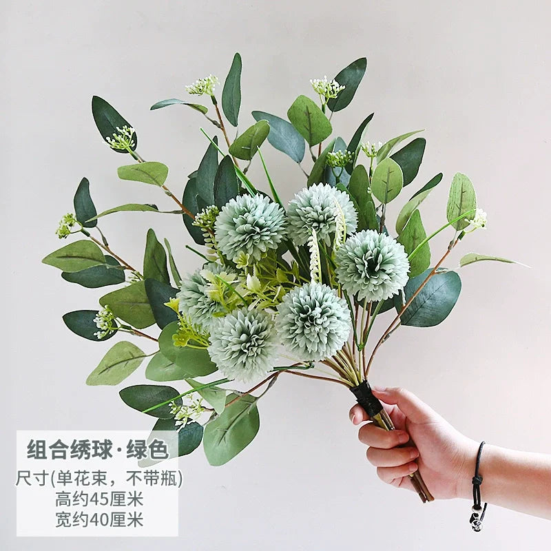 Artificial Flowers Peony Fake Flowers Hydrangea Crafts for DIY Home Bridal Wedding Party Festiva Decoration