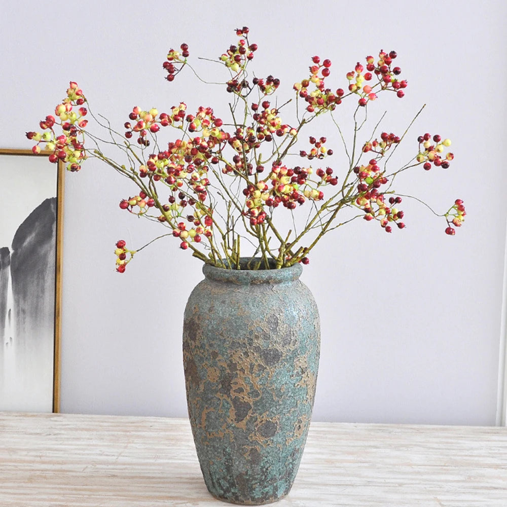 1 Branch Simulate Tree Fruit Flower Plant Branch Arrangement DIY Home Decoration