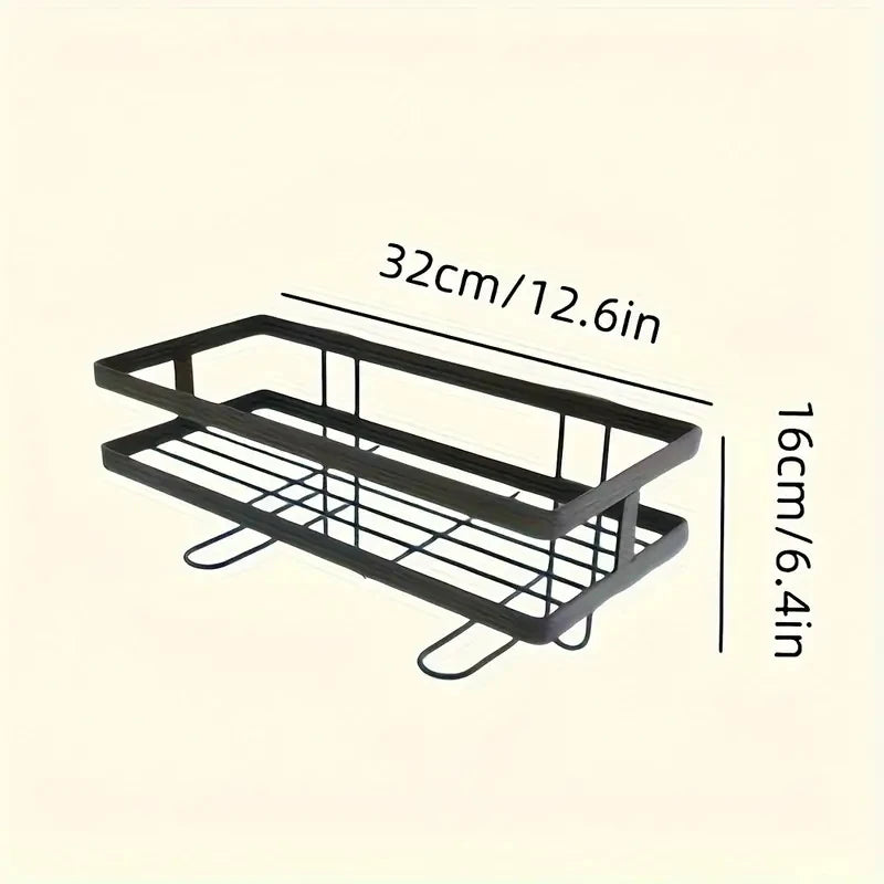 Bathroom Organizer Shelves Over The Toilet Shelf,1Tier Toilet Storage,Multi-function Paper Holder Basket No Drilling Space Saver