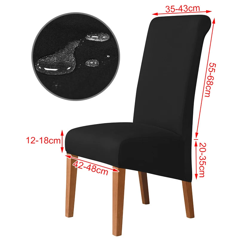 Real Waterproof Fabric Chair Cover Stretch Seat Chair Covers Ventilate Bar Chair Slipcover Universal Size Chair Cover For Room
