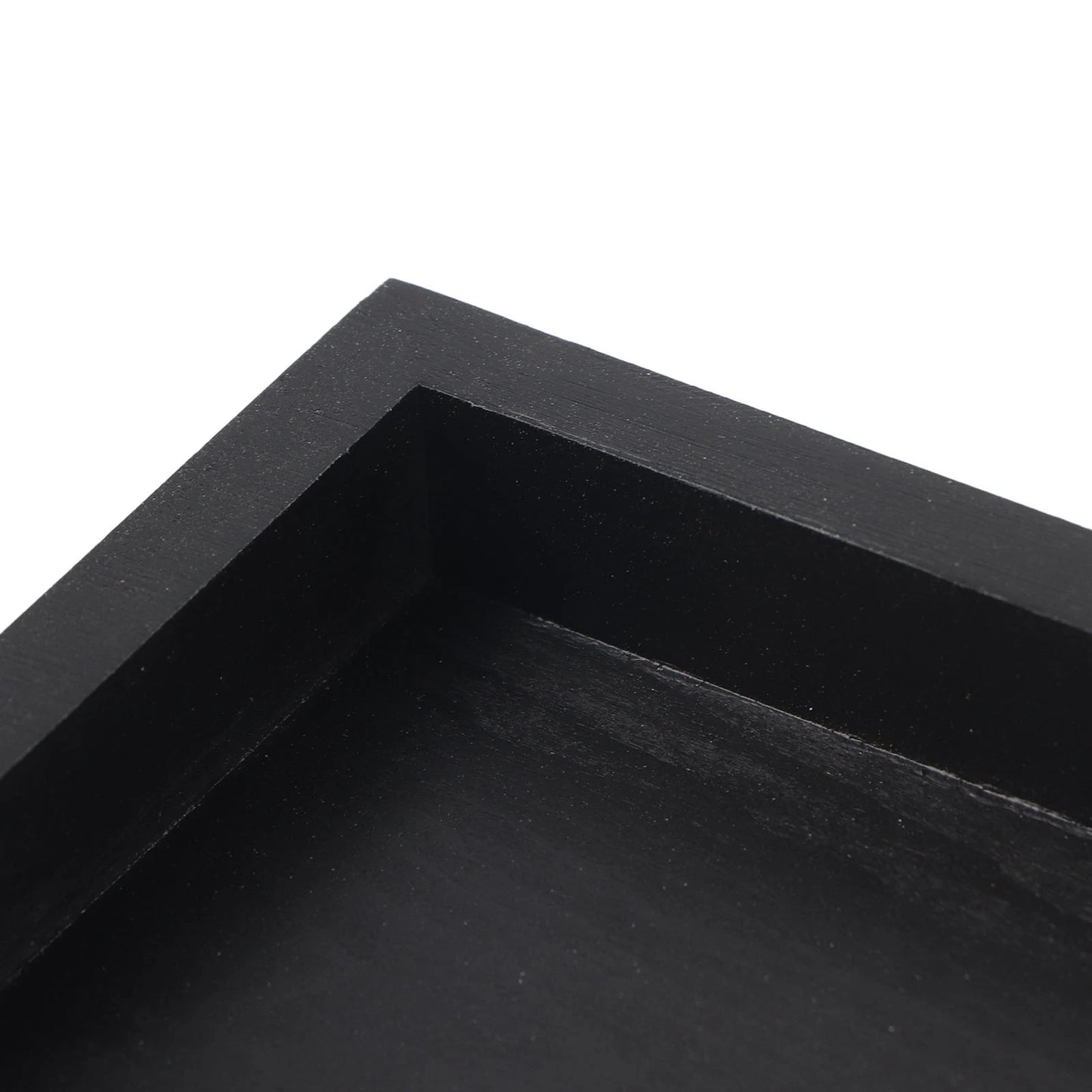 Rectangle Shape Solid Wood Tea Tray Coffee Snack Food Serving Tray Plate Restaurant Trays Black