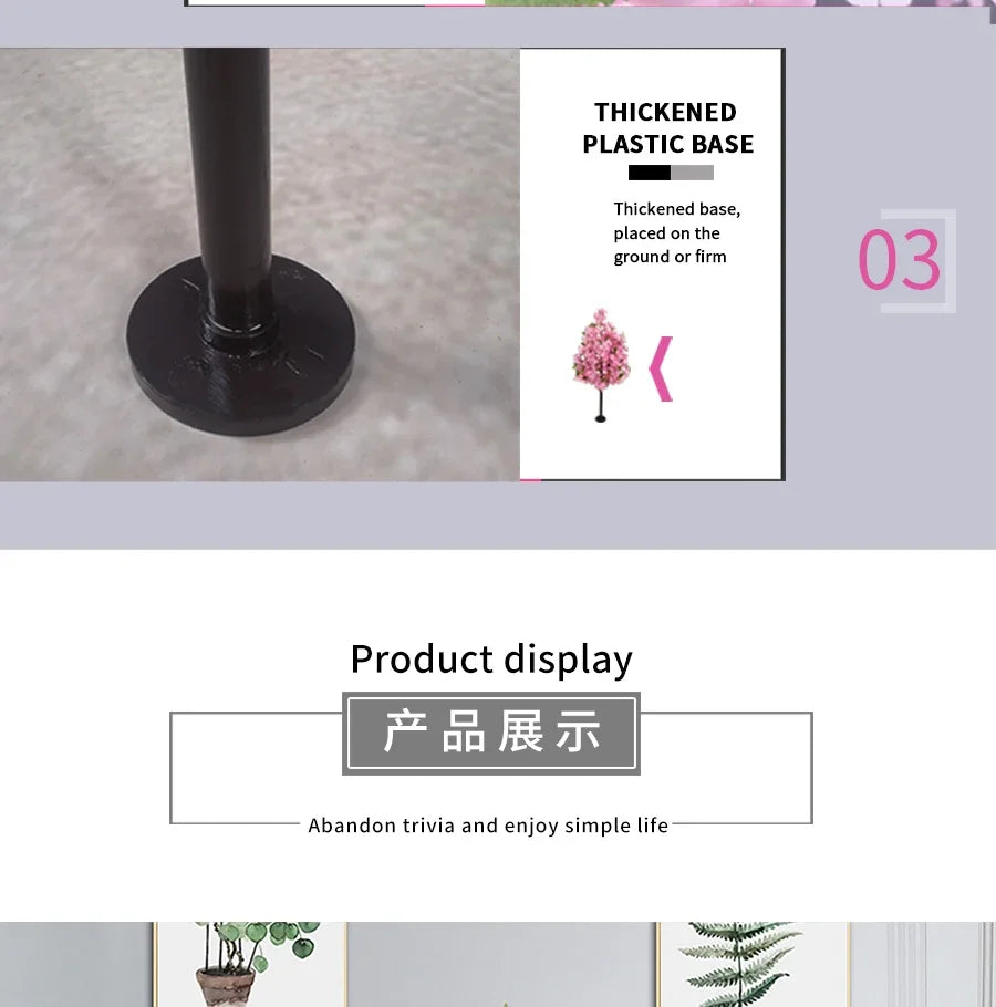 Artificial Cherry Tree Fake Plants Fake Tree Tabletop Living Room Pathway Guide DIY Party Wedding Decor Backdrop Home Decor
