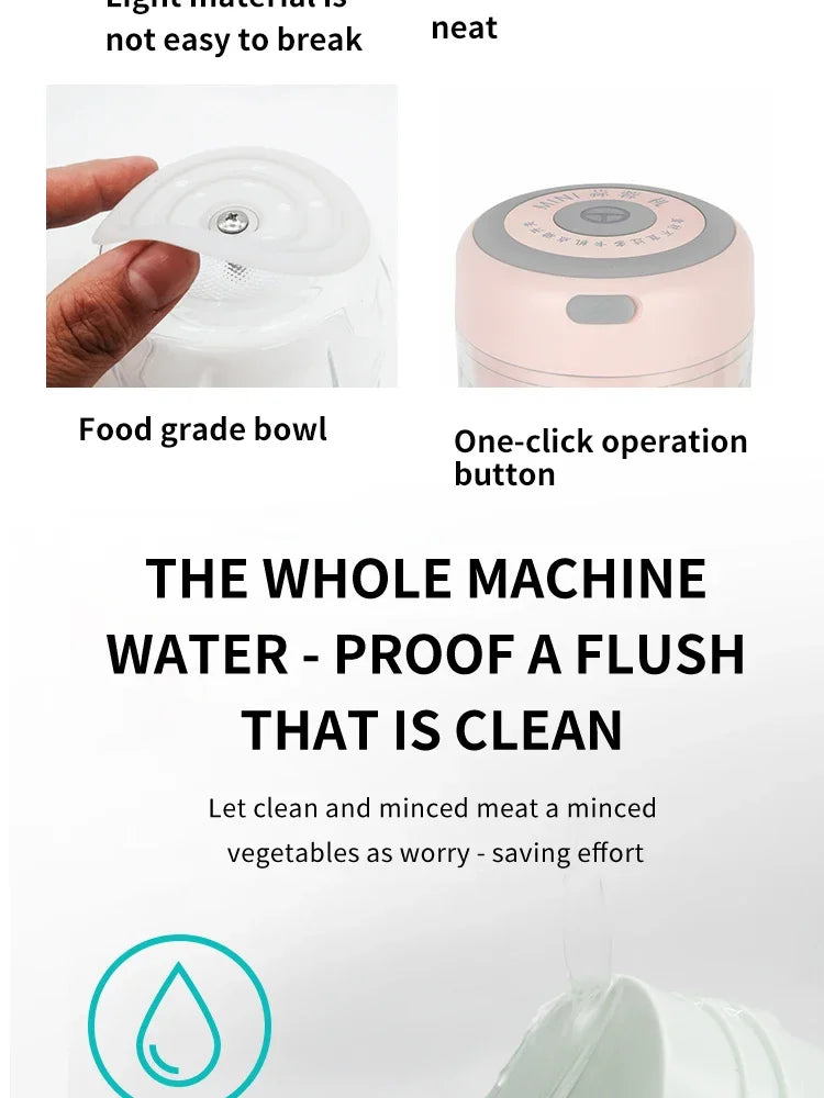 Multifunctional Cooking Machine Automatic Household Meat Grinder Baby Supplementary Food Stirring Minced Garlic ﻿
