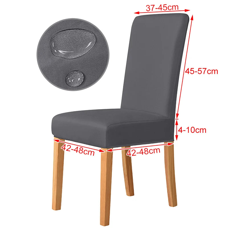 Real Waterproof Fabric Chair Cover Stretch Seat Chair Covers Ventilate Bar Chair Slipcover Universal Size Chair Cover For Room
