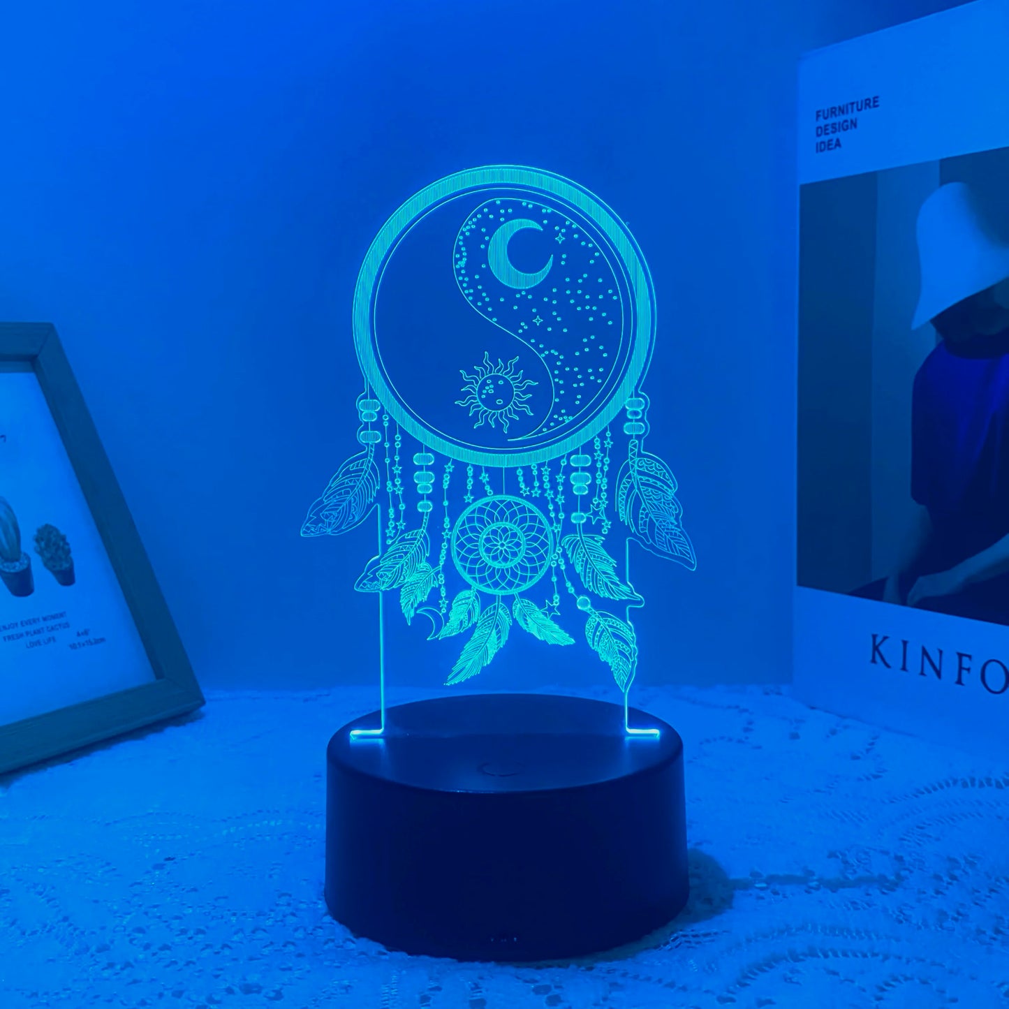 1pcs3D fishing net night light, USB creative dream decorative night light, birthday Christmas gift to friends and relatives.