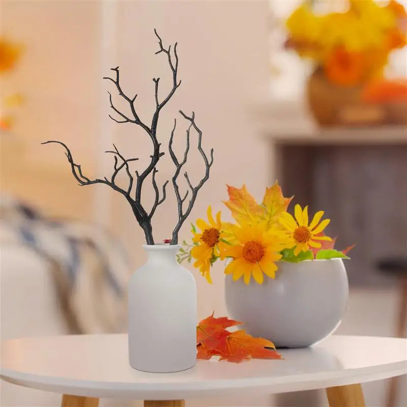 4pcs Artificial Dried Branch Simulation Antlers Tree Branch Fake Plastic Decor Dried Twig Branches Twigs Home Festival Vase