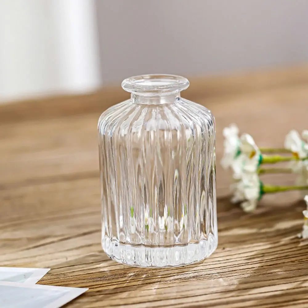 Retro Hydroponic Plant Vase Transparent Glass Vase INS Flower Vase Desktop Ornaments Home Decoration Wedding Party Supplies