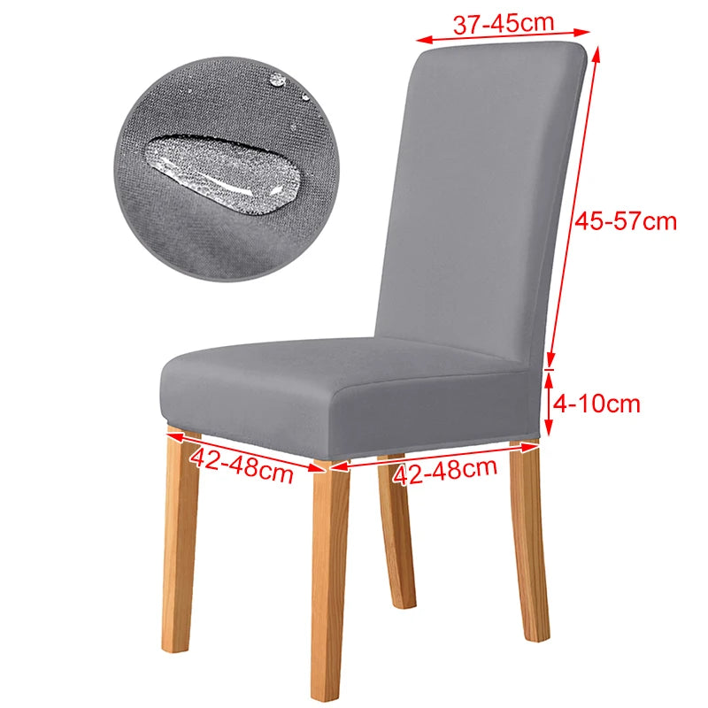Real Waterproof Fabric Chair Cover Stretch Seat Chair Covers Ventilate Bar Chair Slipcover Universal Size Chair Cover For Room