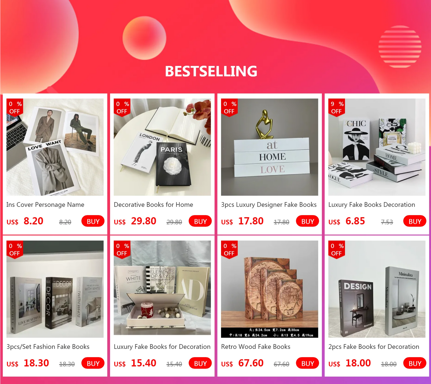 Luxury Fake Books Decoration Model Simulation Books Ornaments for Home DecorCoffee Table Living Room Fashion Photo Prop Books