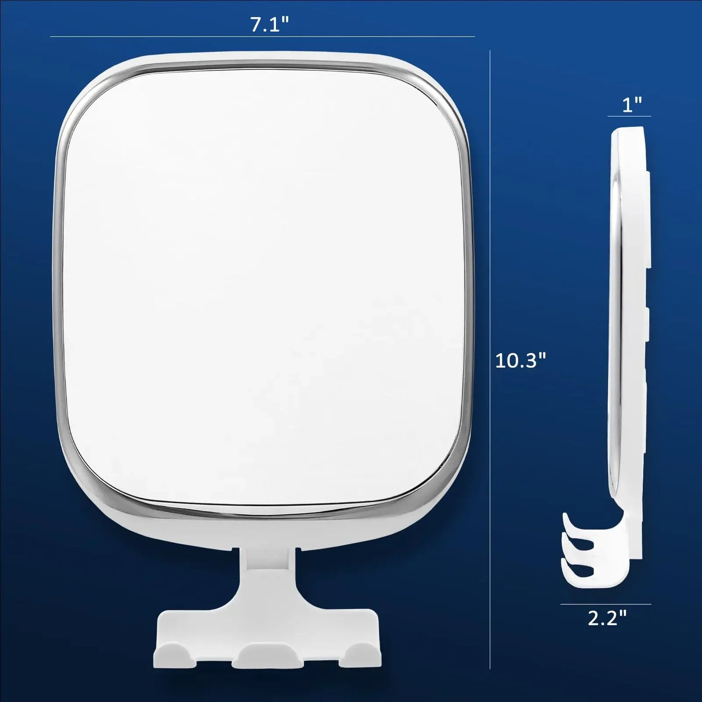 TAILI Acrylic Mirror With Wall Suction Shower Mirror with Razor Holder For Man Shaving Fogless Women Makeup Portable Bathroom