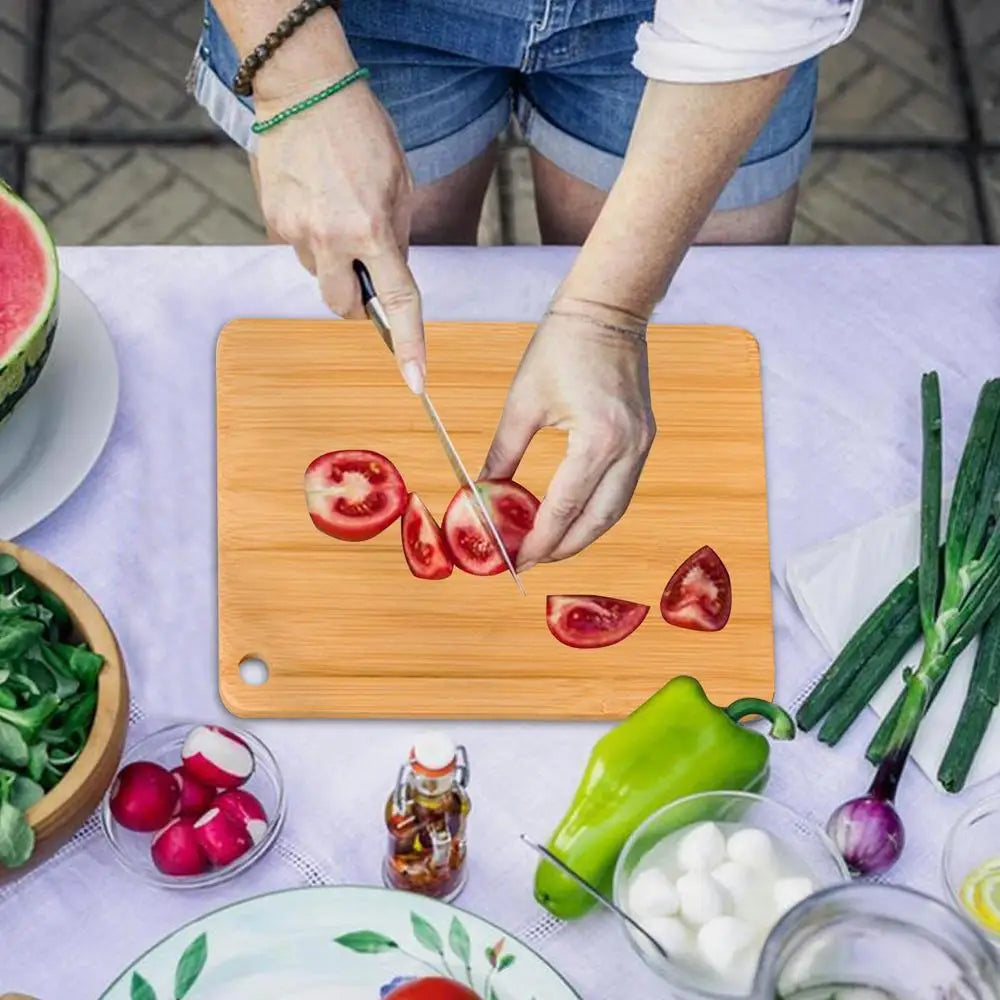 Bamboo Cutting Boards for Kitchen Household Thickened Double Sided Food Grade Portable Fruit Meat Chopping Kneading Dough Board