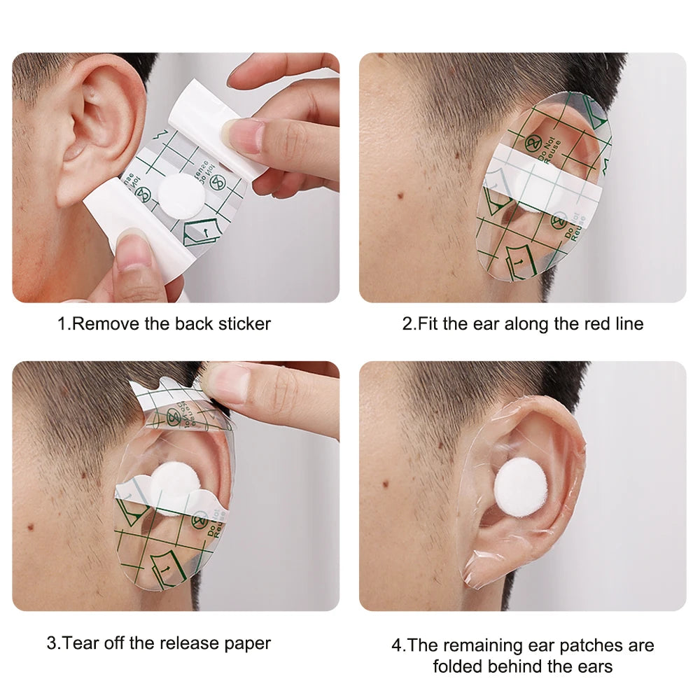 100-20Pc Adhesive Ear Pad Anti-Wear Foot Patch Heel Patch Waterproof Baby Adult Bath Ear Protector for Bathroom Swimming Sticker