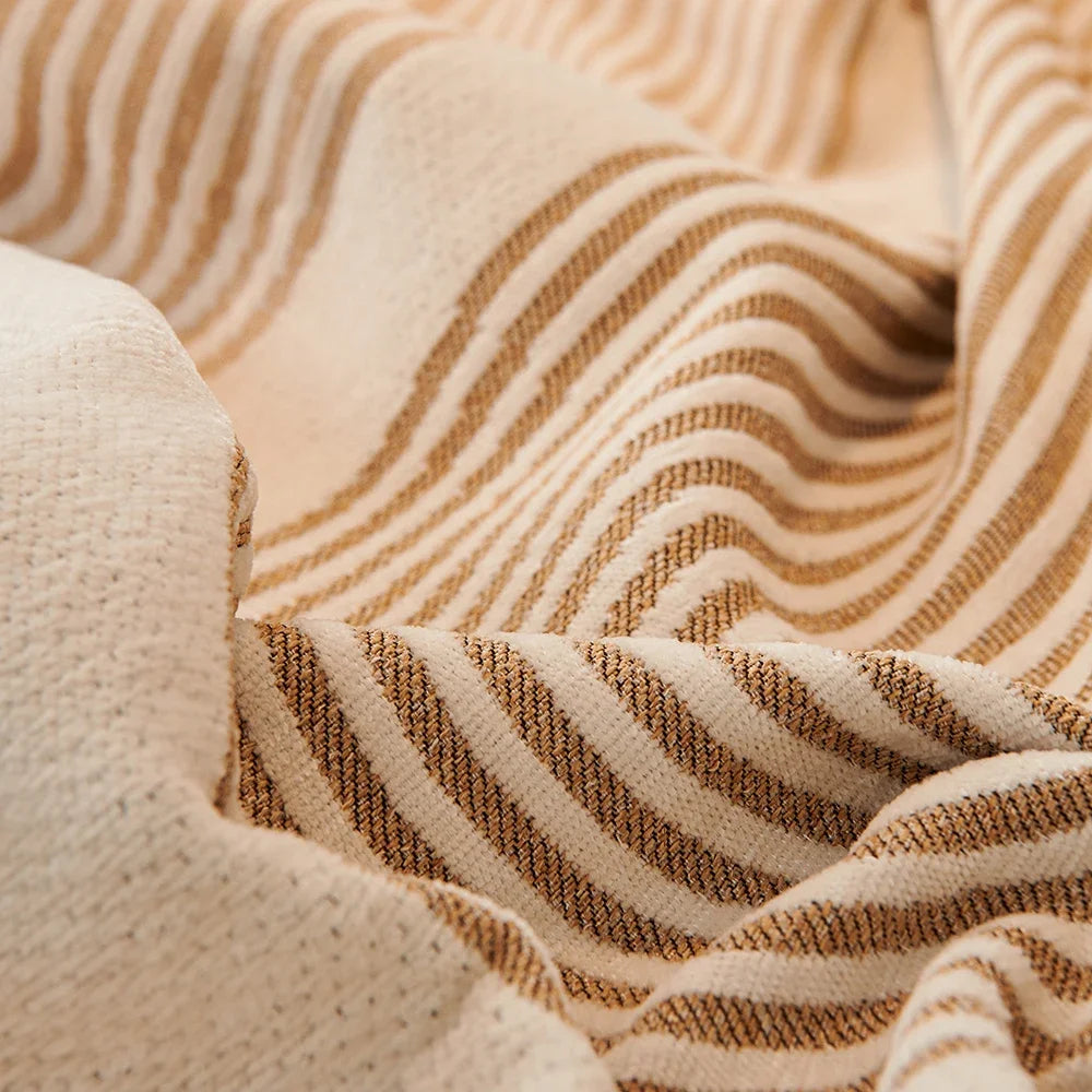 Nordic Style Tassel Throw Blanket  4 Season Use Sofa Cover with Dust & Anti Cat Scratch Protection Ideal for Travel & Home Decor