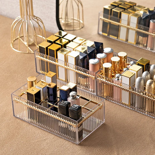 Plastic Make Up Organizer 18 Space Decoration for Dresser Countertop Storage Stand Lipstick Holder Lip Gloss Holder Organizer