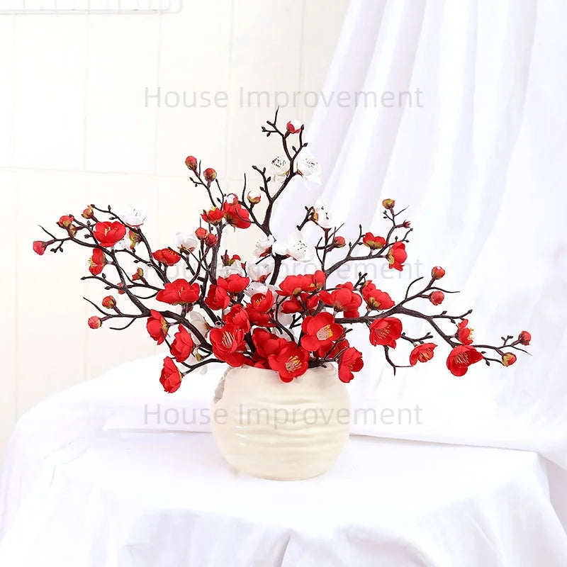 Artificial Plants Bonsai - No Pot Blossoms Artificial Plant Small Tree Fake Flowers Table Ornaments Home Decoration Hotel Garden