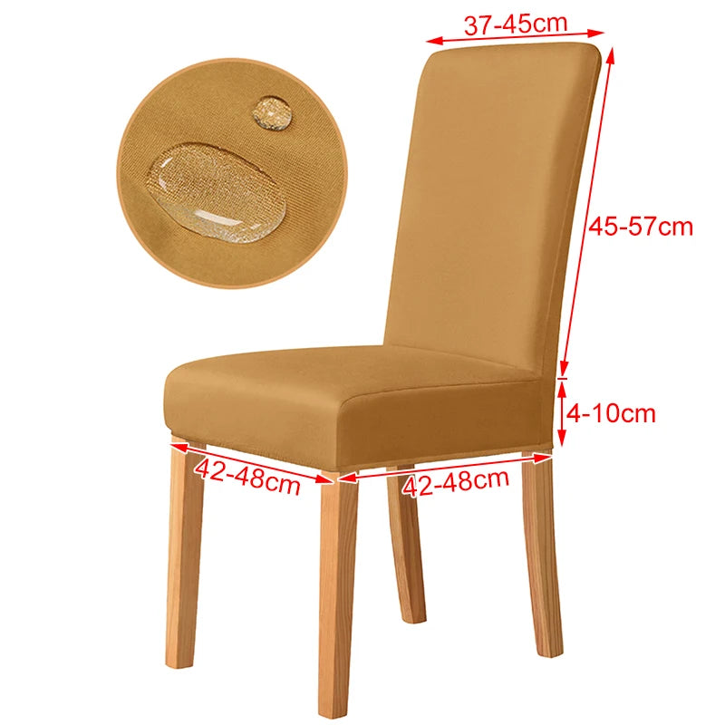 Real Waterproof Fabric Chair Cover Stretch Seat Chair Covers Ventilate Bar Chair Slipcover Universal Size Chair Cover For Room