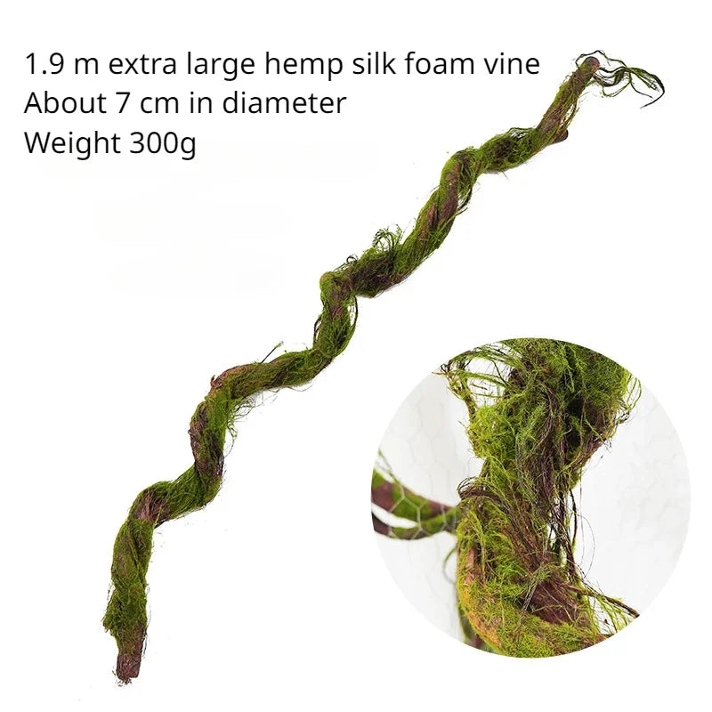 Artificial Wilted Rattan Branches with Moss Fake Ivy Plants for Wall Hanging Gardens Home Indoor Outdoor Desktop Landscaping