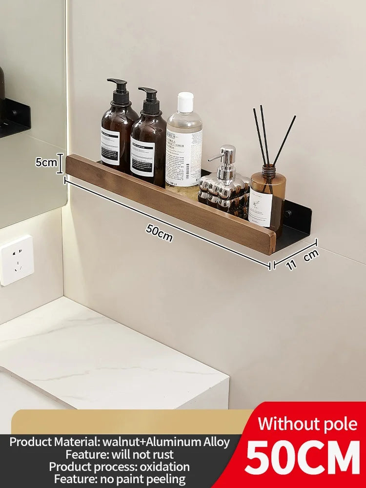 Wooden living room bathroom shelf wall mounted bathroom toilet sink shelf wall storage rack Kitchen shelf storage