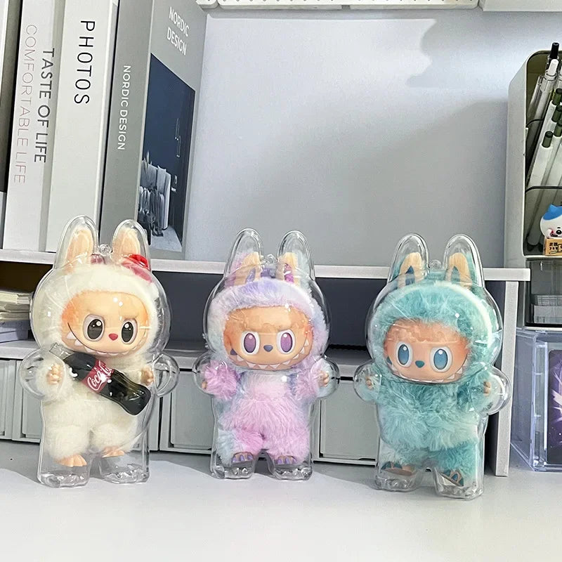 Labubu V3 Third Generation Cloth Transparent Protective Shell Accessories Standing Protective Cover Dustproof Hanging Decoration