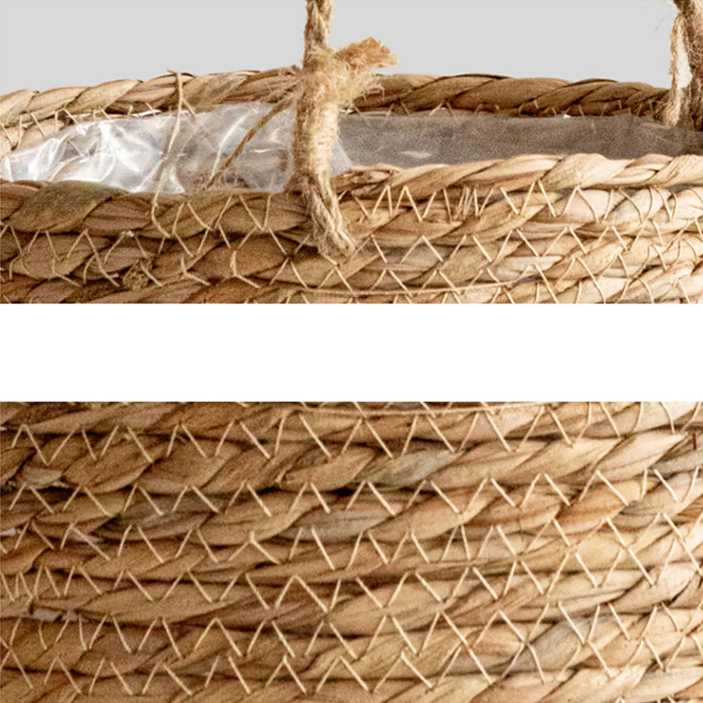 Hanging Woven Planter Basket Large Capacity and Portable Basket Fine Craftsmanship Burr-free Basket