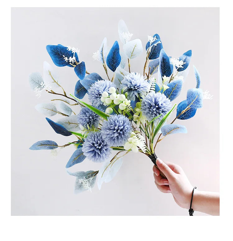 Artificial Flowers Peony Fake Flowers Hydrangea Crafts for DIY Home Bridal Wedding Party Festiva Decoration