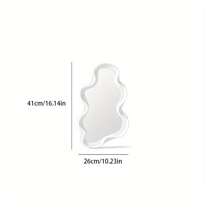 Cloud Shaped Desktop Vertical Makeup Mirror Student Dormitory Bathroom Wall Mounted Mirror Bedroom Living Room Home Decoration