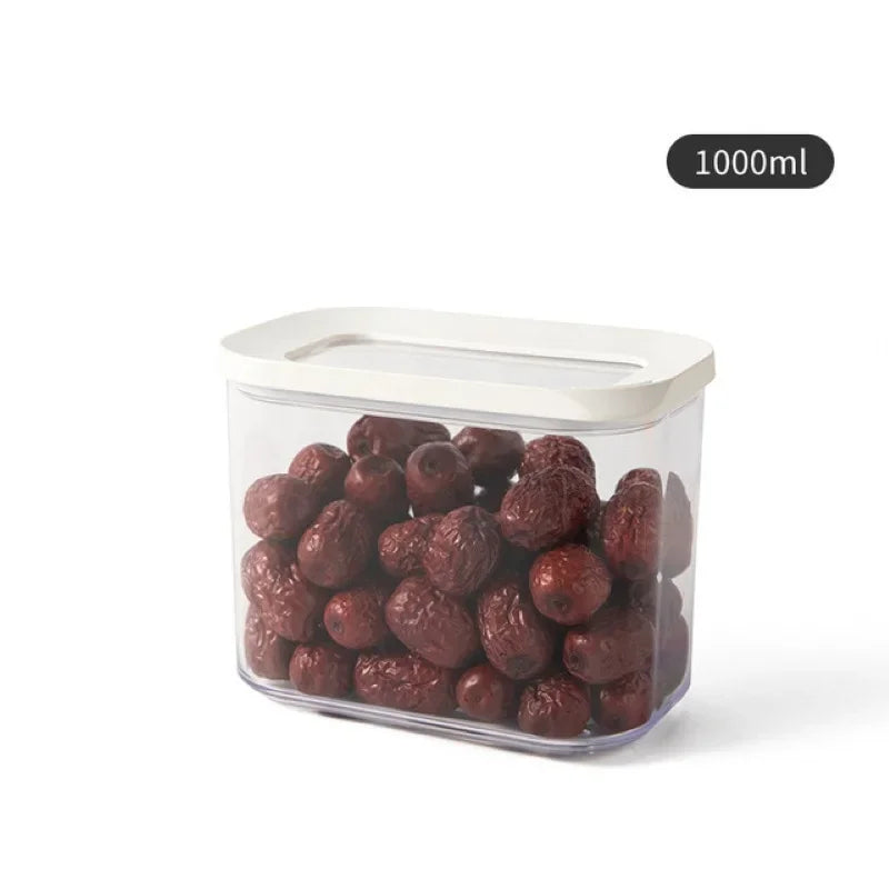 Sealed Grain Storage Box Transparent Food Cereal Kitchen Storage Container Rice Tank Barrel Coffee Bean Organizer Kitchen Tools
