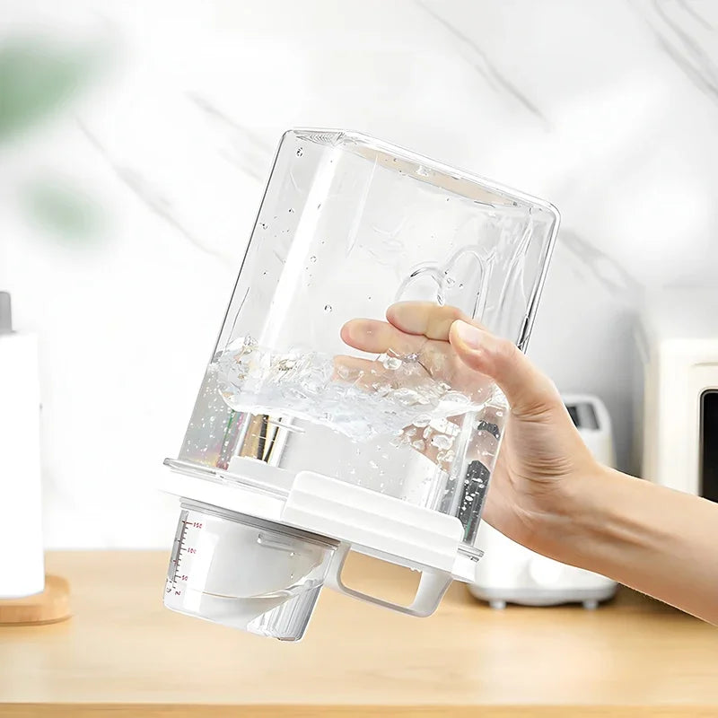 Food Storage Containers  with Measuring Cup Moisture-proof Powder Cereal Storage Tank Detergent Plastic Airtight Kitchen Items