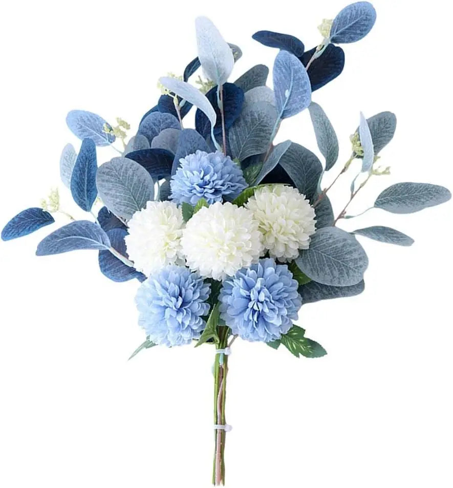 Artificial Flowers Bouquet Hydrangea Fake Flowers Chrysanthemum Silk Flowers Artificial for Decoration Flower Centerpieces