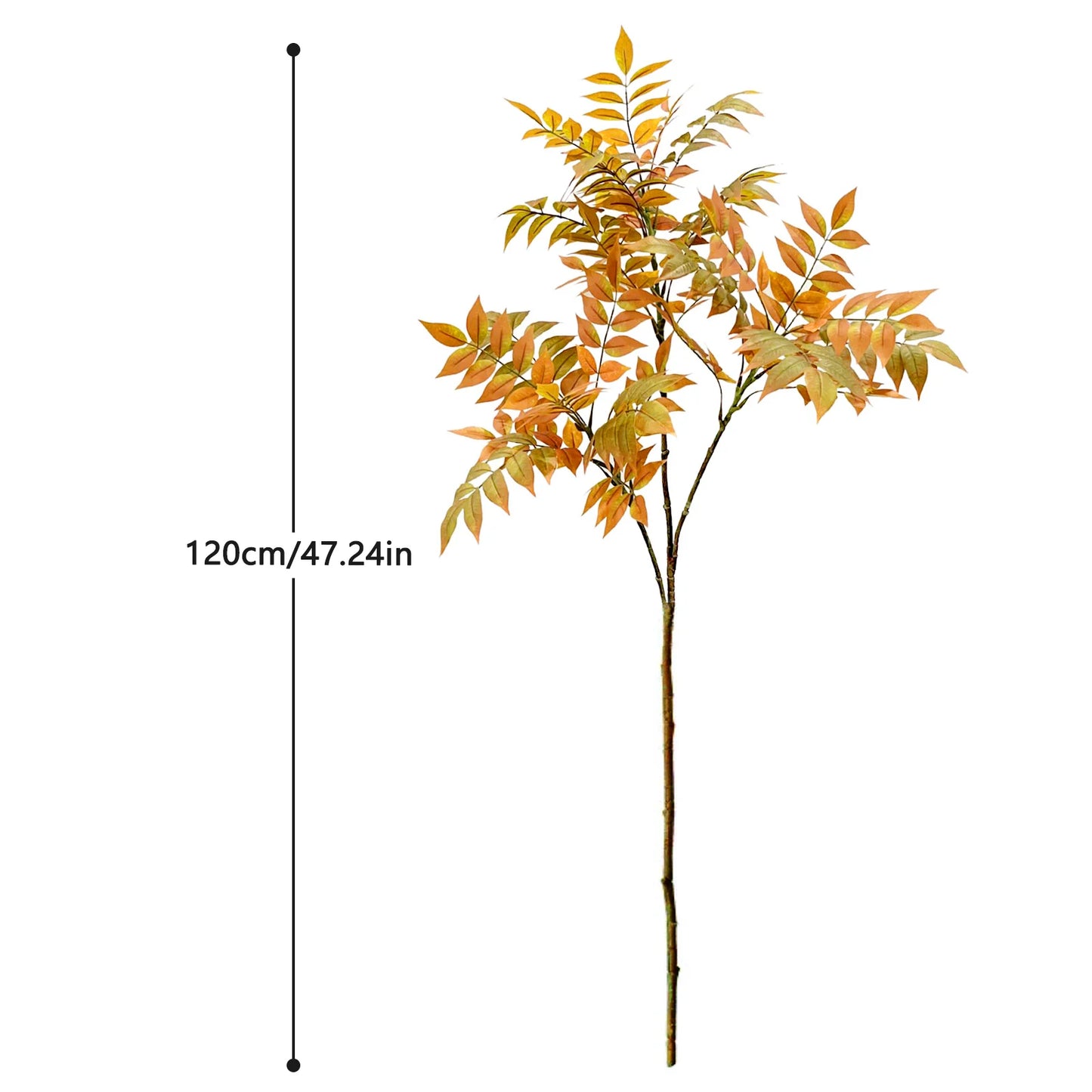 76-140（49.2in）Artificial Ficus Tree Branch Fake Lacquer Tree Plastic Banyan Plants Green Tall Palm Leaves For Home Garden Decor