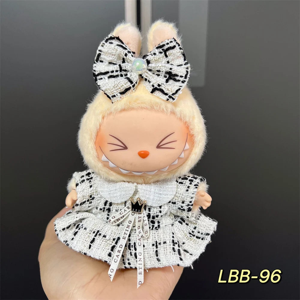 Labubu 17cm Doll Clothing Set Accessories Labubu V1 V2 Mesh Skirt Series Clothing Set