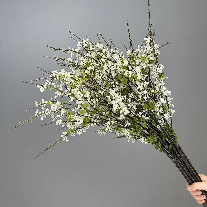 90CM Artificial Green Plant Home Dining Table Decoration Flower Branch Arrangement Accessories Snow Willow Branches