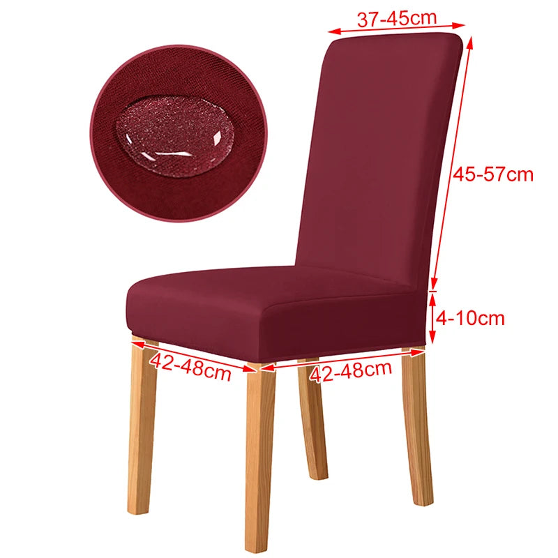 Real Waterproof Fabric Chair Cover Stretch Seat Chair Covers Ventilate Bar Chair Slipcover Universal Size Chair Cover For Room
