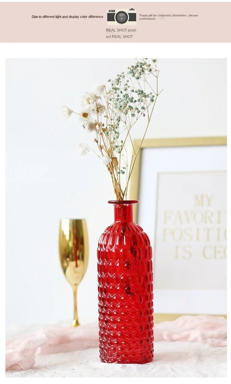 Glass Vase Living Room Decoration Small Fresh Flower Vases For Homes Table Bedroom Decor Modern Terrarium Home Accessories