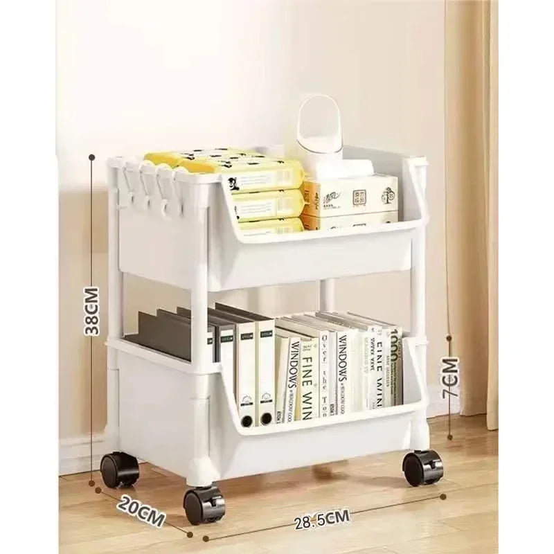 1/2 Set Trolley Bookshelf Kitchen Storage Rack Kitchen Corner Narrow Slit Storage Cabinet Bathroom Living Room Home Organizer