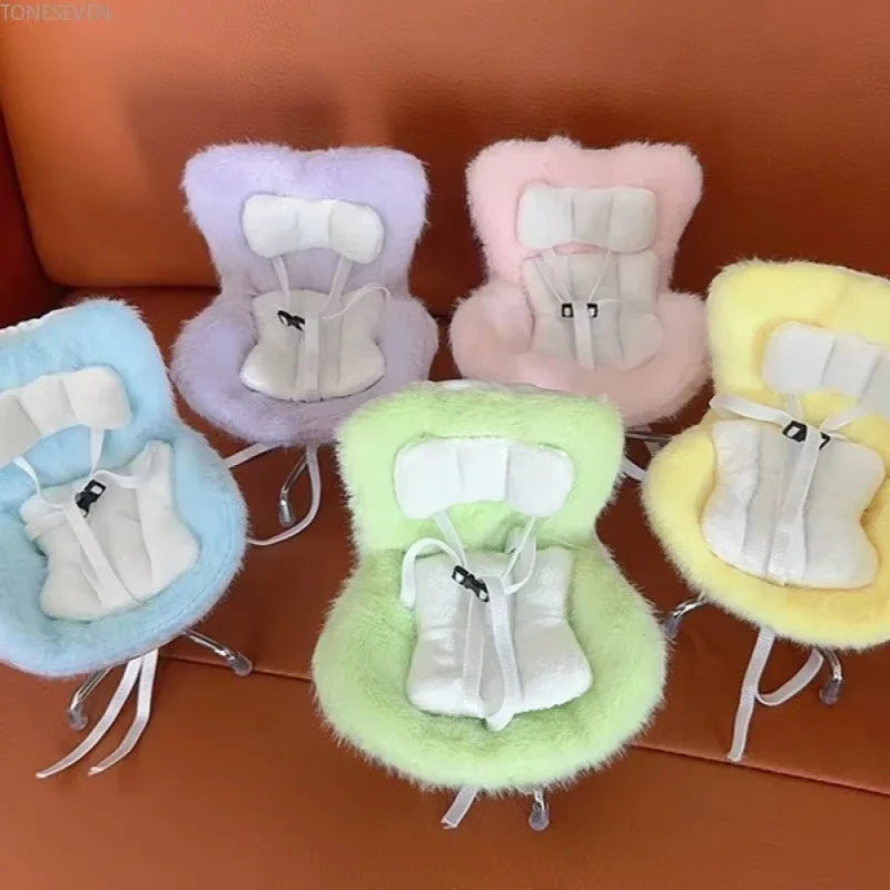 Labubu 15-17cm Doll Seat Labubu Doll Safety Seat Cute Doll Air Outlet Storage High-grade Car Interior Decoration Ornament Gifts