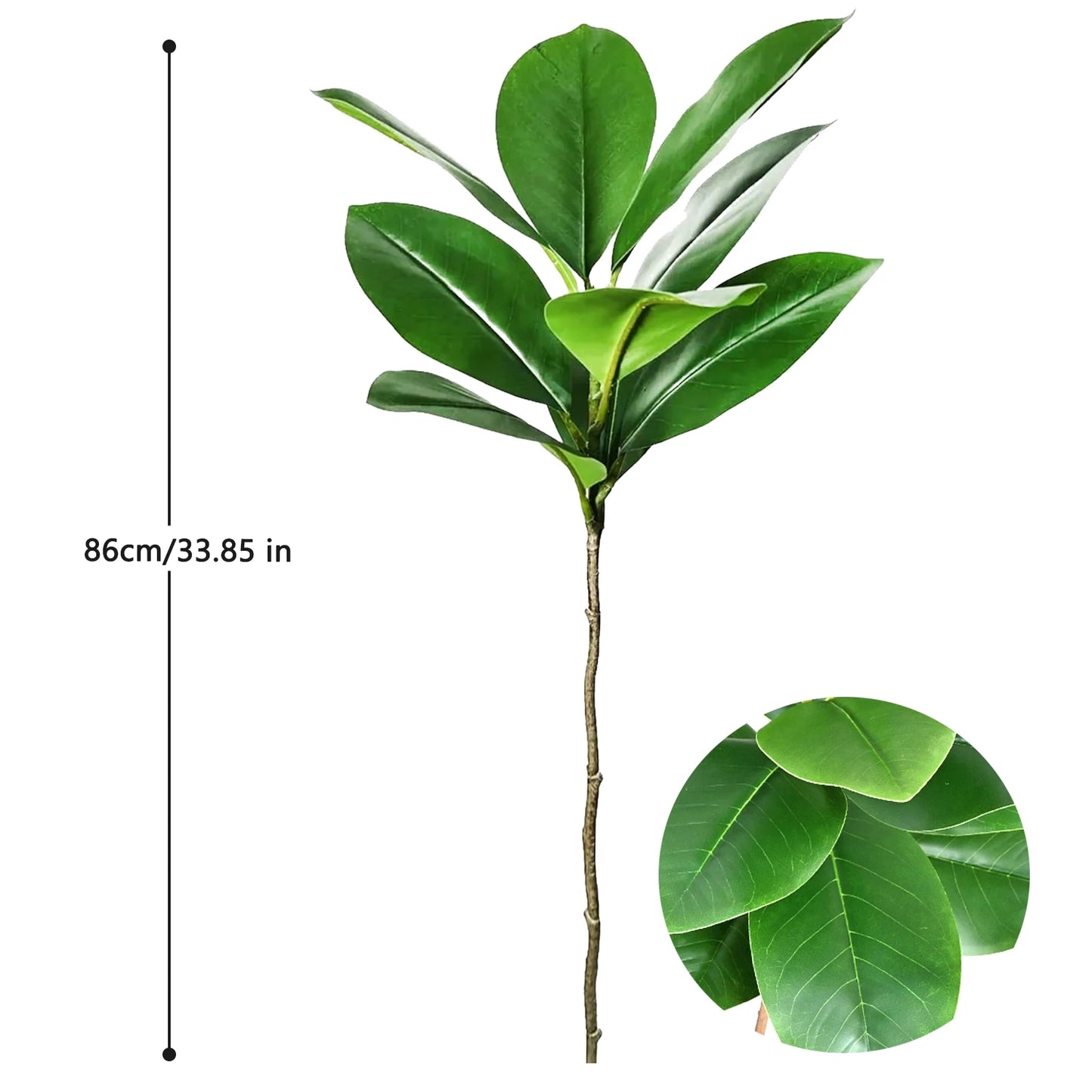 76-140（49.2in）Artificial Ficus Tree Branch Fake Lacquer Tree Plastic Banyan Plants Green Tall Palm Leaves For Home Garden Decor