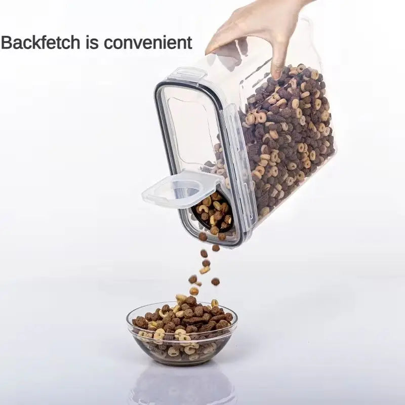 4pc Kitchen Food Storage Tank Miscellaneous Grain Storage Box 2.5L/4L Set Transparent PP Sealed and Waterproof Storage Container